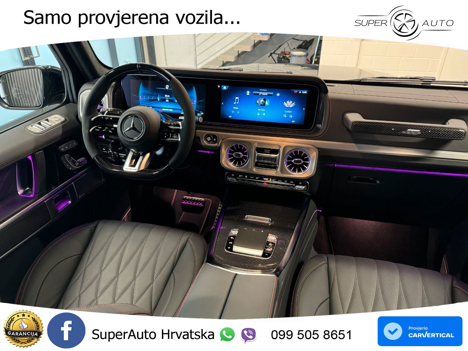 Mercedes AMG G 63 Long V8 (585 KS) 4MATIC 9G-TRONIC AMG SPEEDSHIFT TCT ACC+HEAD+4xGR SJED+360+PANO