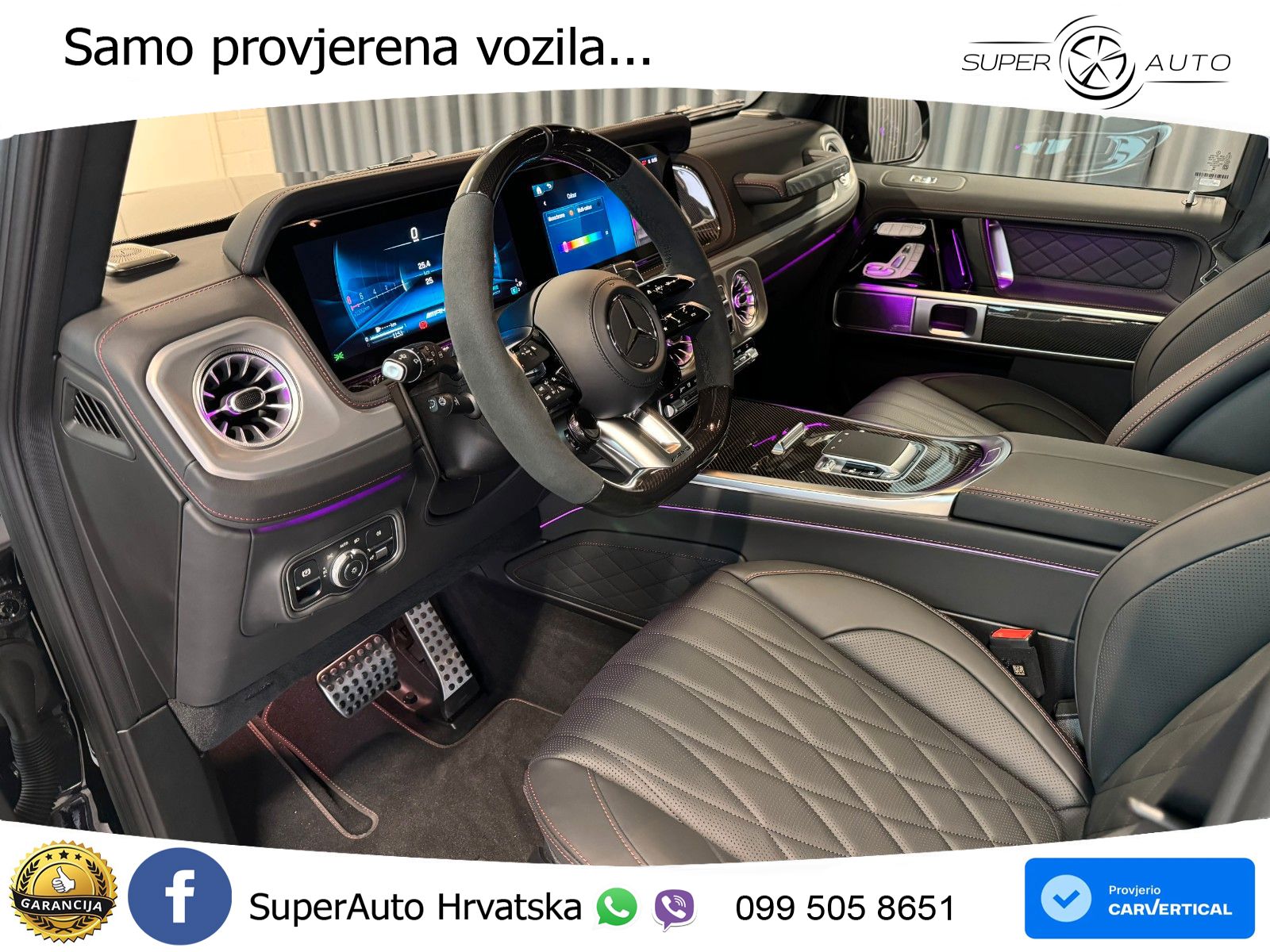 Mercedes AMG G 63 Long V8 (585 KS) 4MATIC 9G-TRONIC AMG SPEEDSHIFT TCT ACC+HEAD+4xGR SJED+360+PANO
