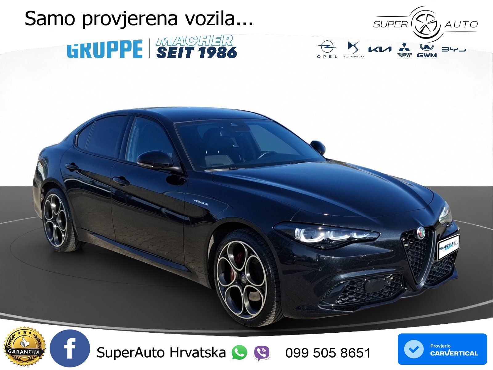 Alfa Romeo Giulia 2.0 Turbo (280 KS) AWD Automatic LED+GR SJED+ACC