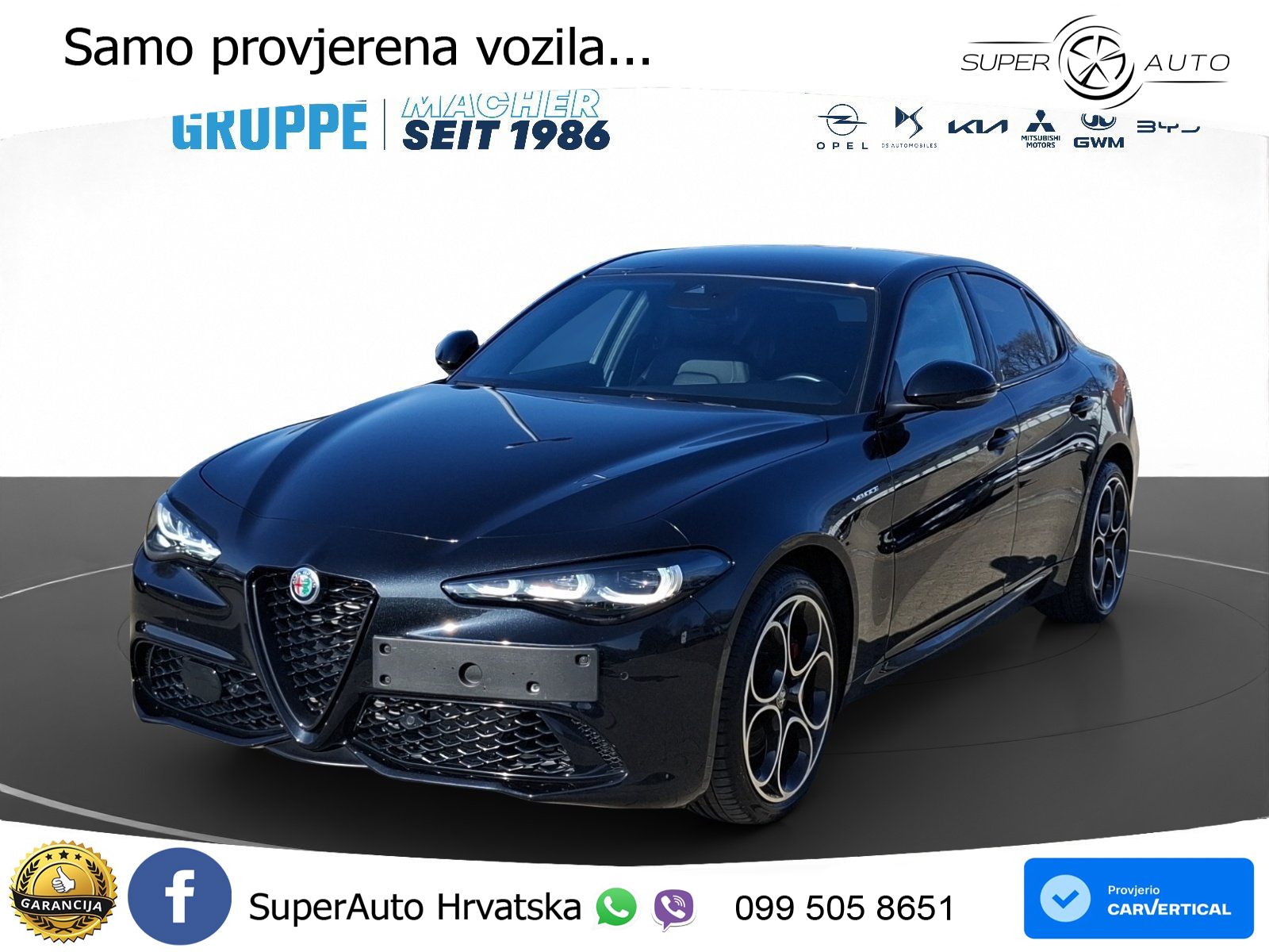 Alfa Romeo Giulia 2.0 Turbo (280 KS) AWD Automatic LED+GR SJED+ACC