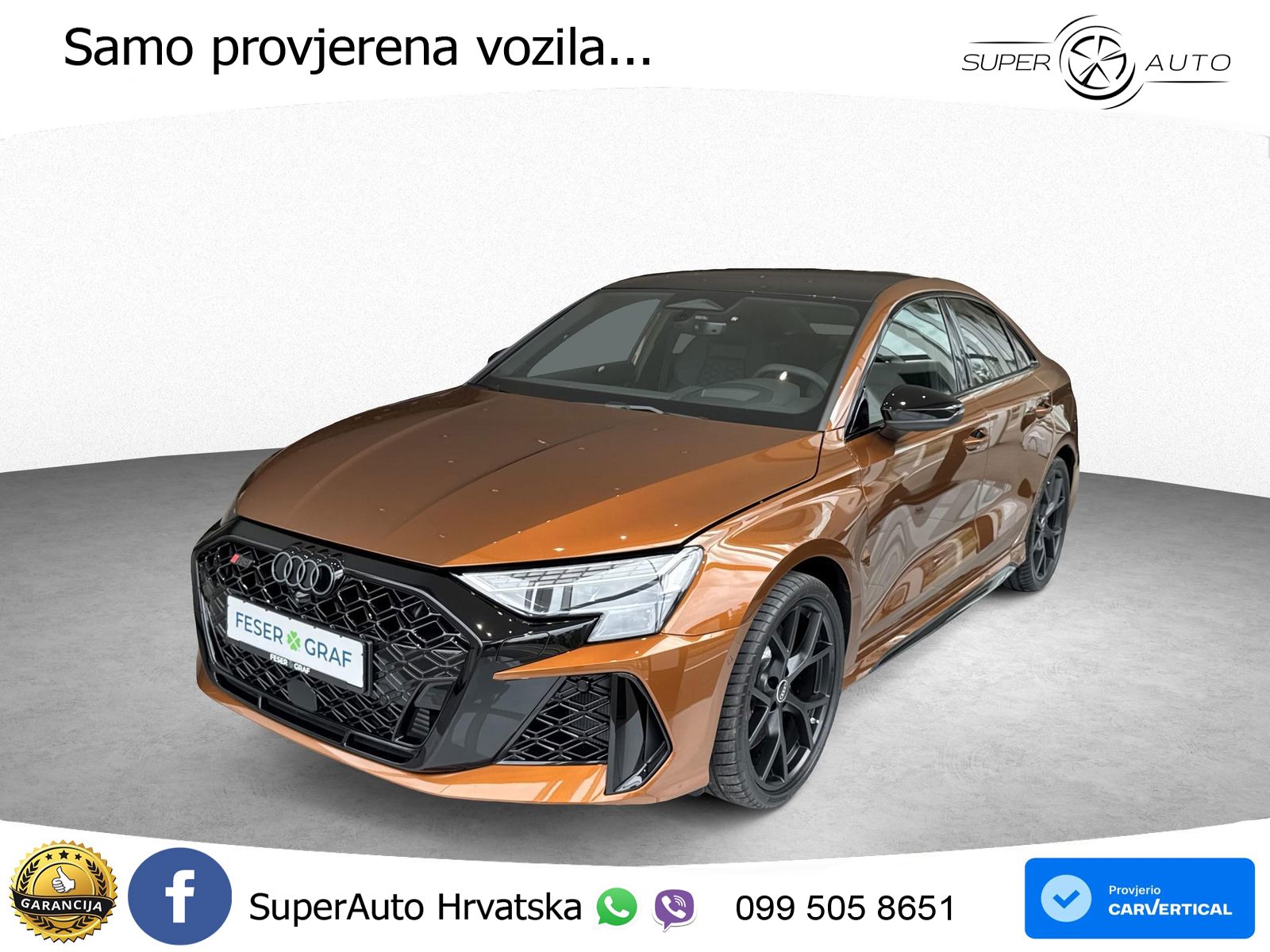 Audi RS3 Sedan 2.5 TFSI (400 KS) quattro S tronic ACC+HEAD+GR SJED+360+PANO