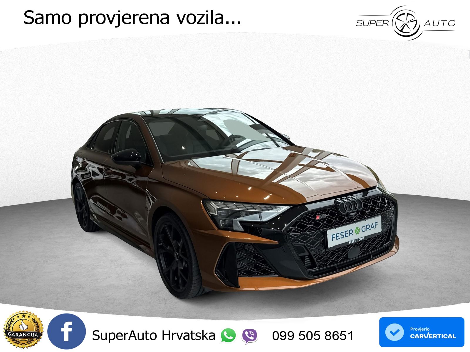 Audi RS3 Sedan 2.5 TFSI (400 KS) quattro S tronic ACC+HEAD+GR SJED+360+PANO