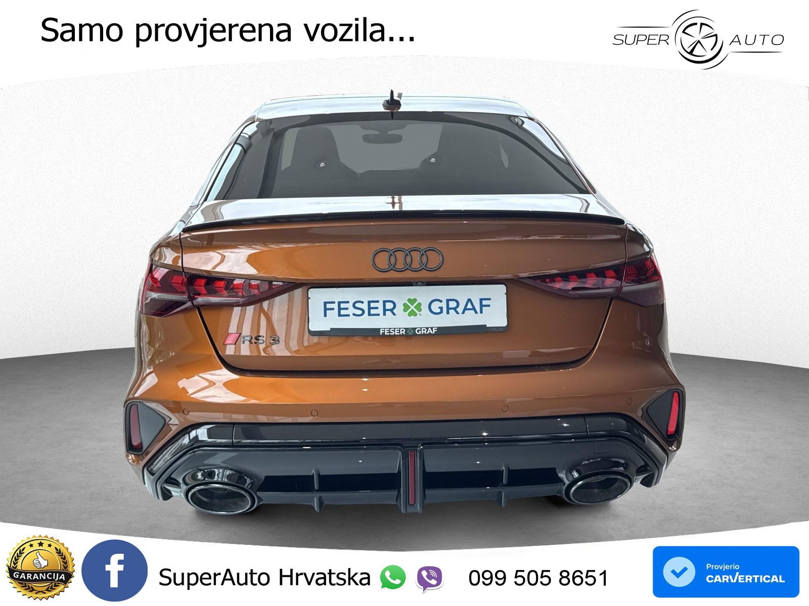 Audi RS3 Sedan 2.5 TFSI (400 KS) quattro S tronic ACC+HEAD+GR SJED+360+PANO