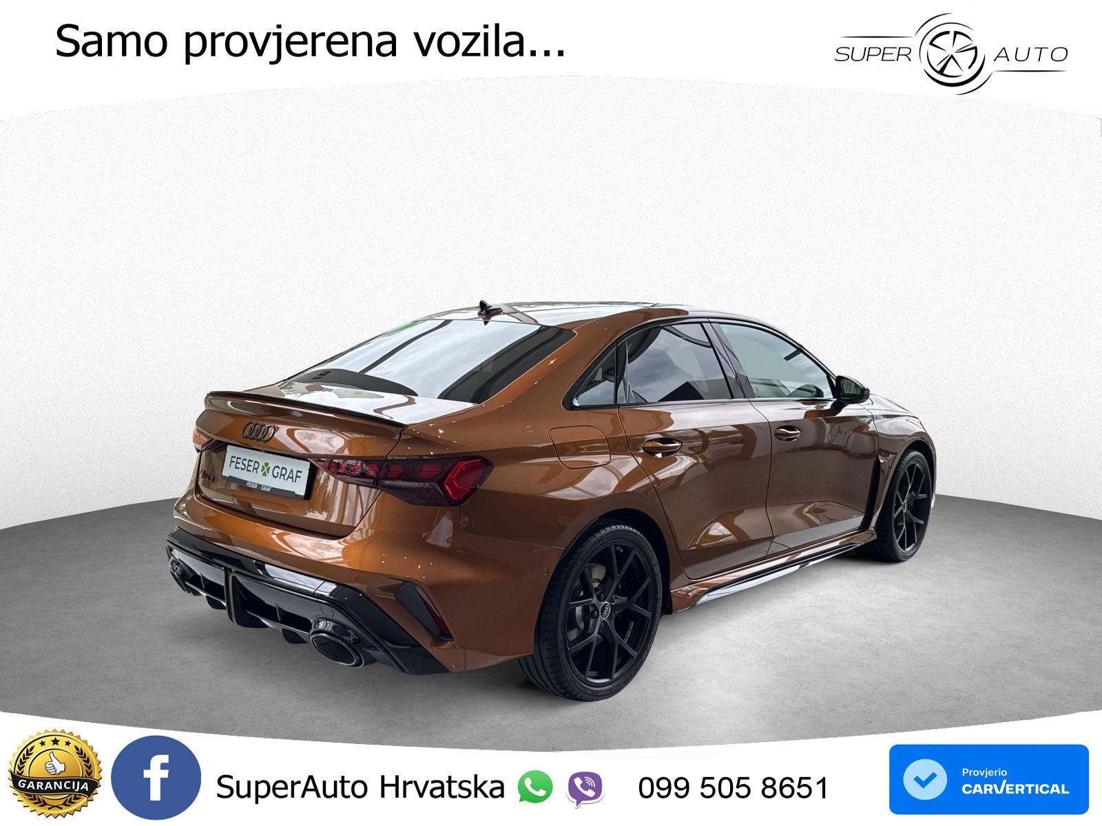 Audi RS3 Sedan 2.5 TFSI (400 KS) quattro S tronic ACC+HEAD+GR SJED+360+PANO