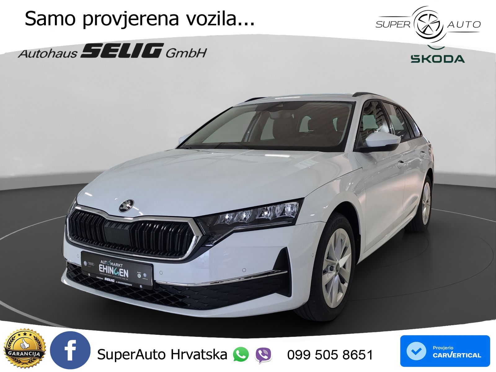 Škoda Octavia Combi 2.0 TDI (150 KS) DSG Selection LED+GR SJED+ACC