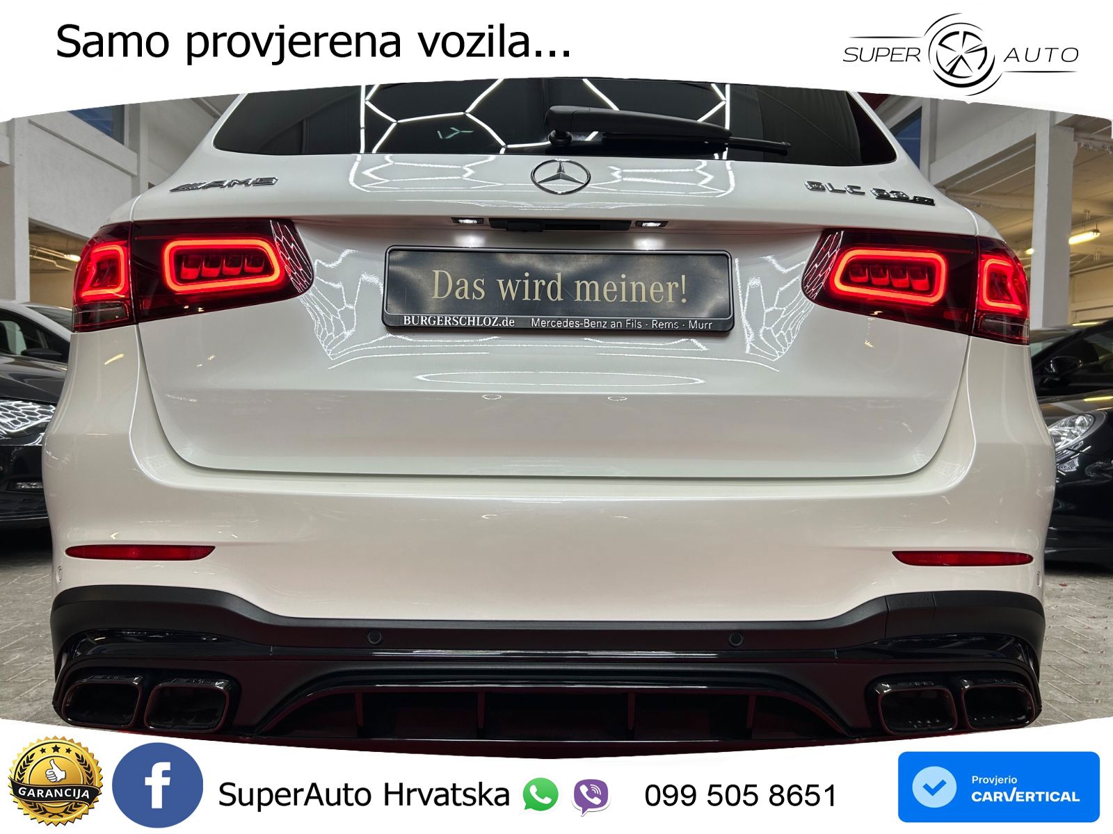 Mercedes AMG GLC 63 S V8 (510 KS) 4MATIC+ MCT ACC+HEAD+GR SJED+360+PANO