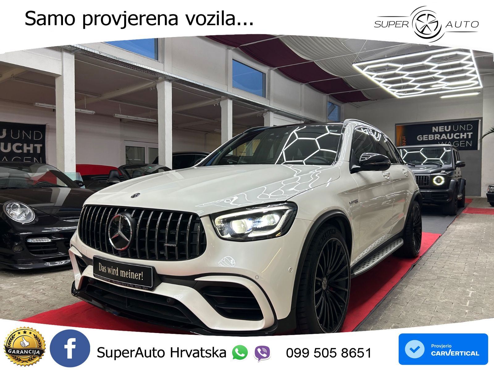Mercedes AMG GLC 63 S V8 (510 KS) 4MATIC+ MCT ACC+HEAD+GR SJED+360+PANO