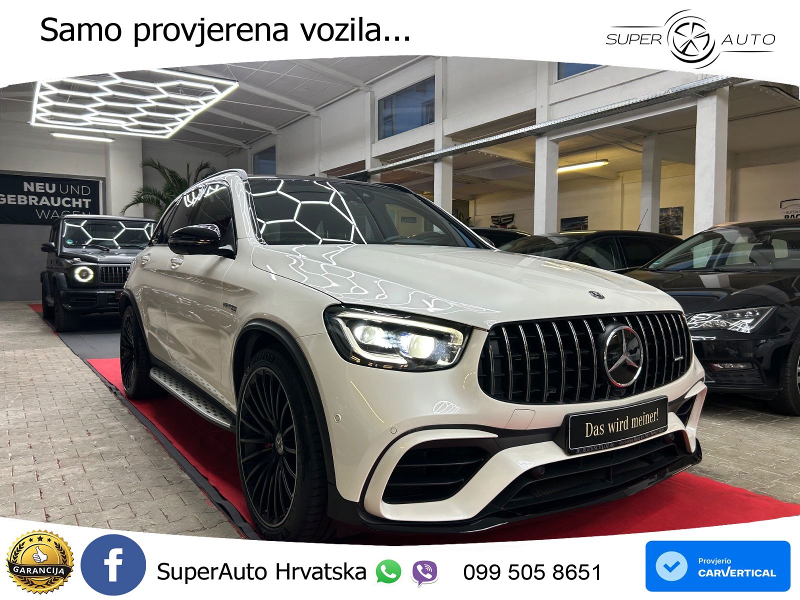 Mercedes AMG GLC 63 S V8 (510 KS) 4MATIC+ MCT ACC+HEAD+GR SJED+360+PANO