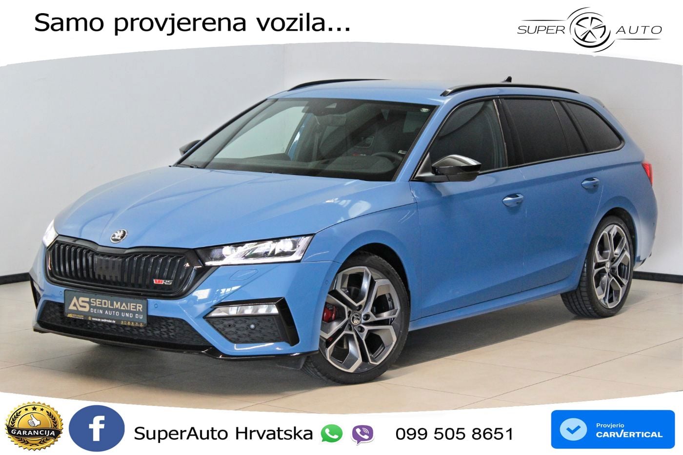 Škoda Octavia Combi RS 2.0 TDI (200 KS) DSG LED+GR SJED+ACC