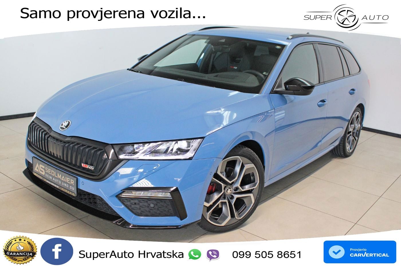 Škoda Octavia Combi RS 2.0 TDI (200 KS) DSG LED+GR SJED+ACC