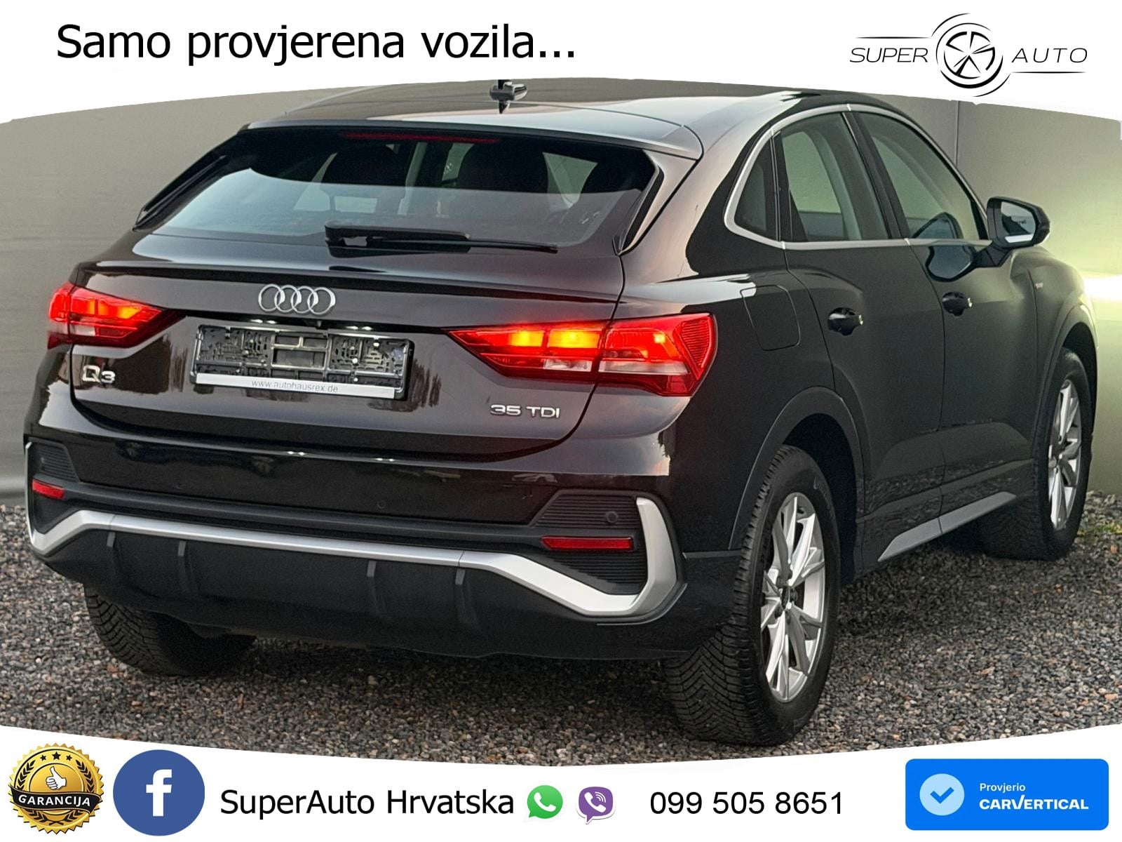 Audi Q3 Sportback 35 TDI (150 KS) S tronic S line LED+GR SJED+ACC