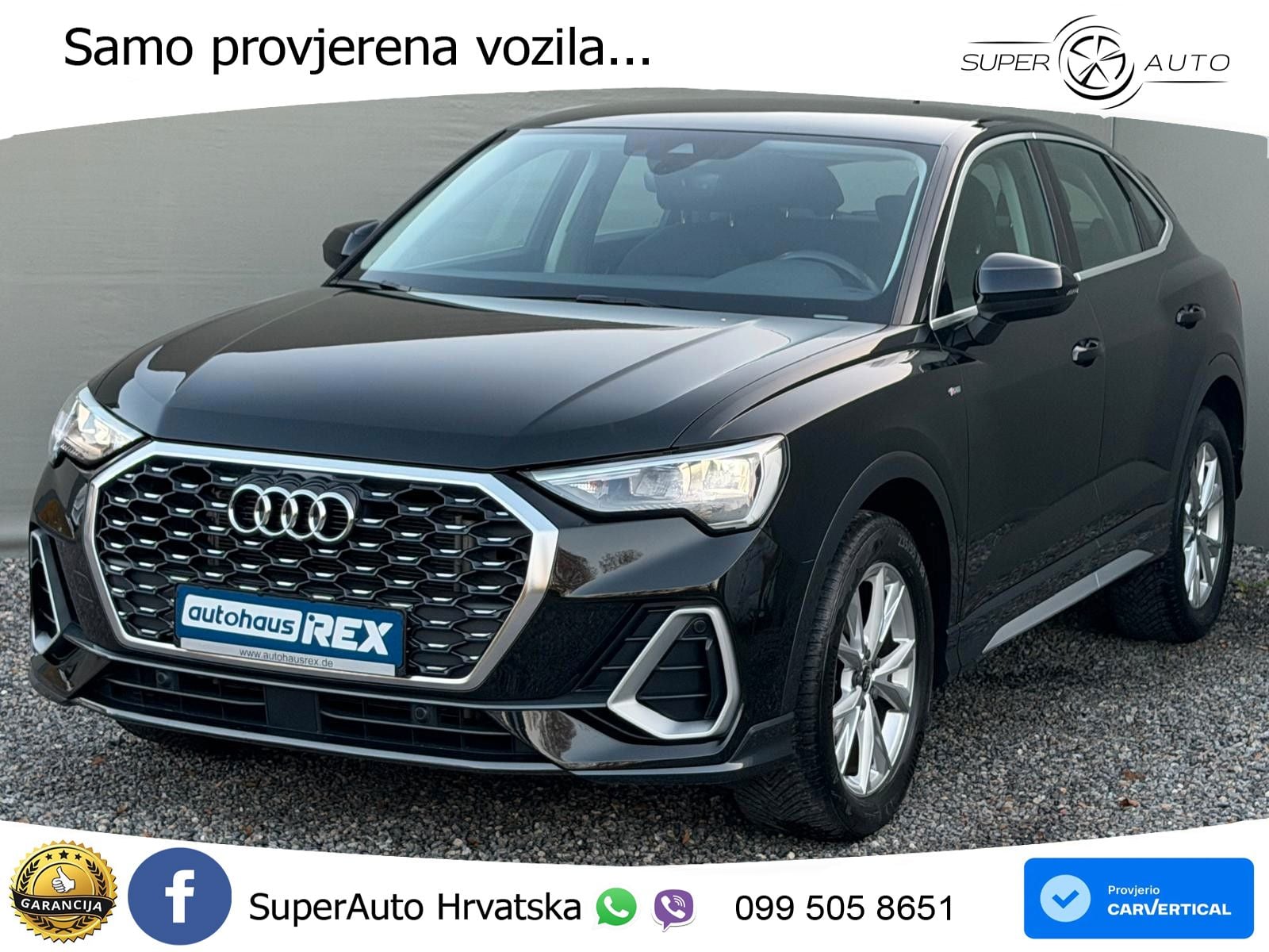 Audi Q3 Sportback 35 TDI (150 KS) S tronic S line LED+GR SJED+ACC