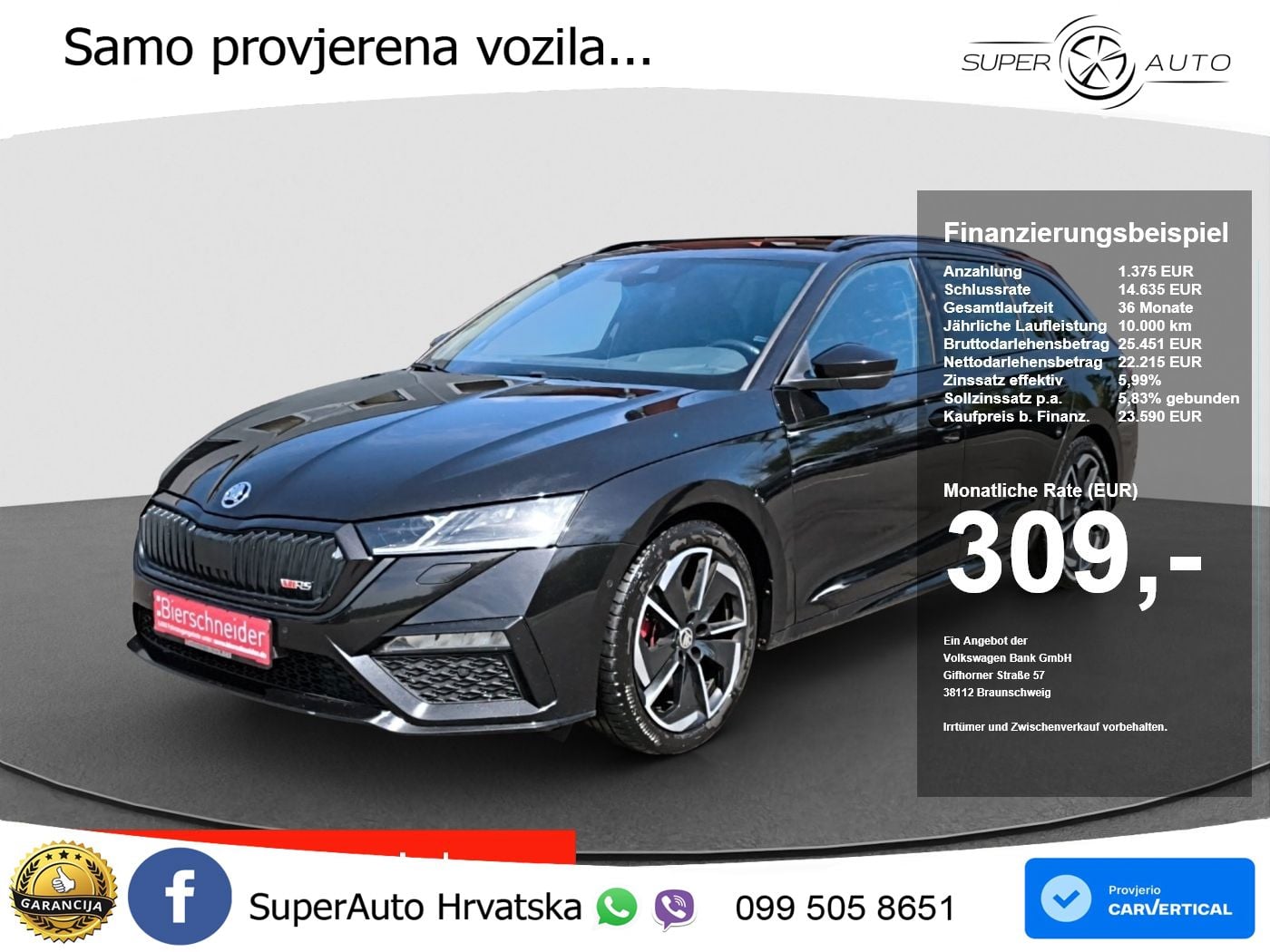 Škoda Octavia Combi RS 2.0 TDI (200 KS) DSG MATRIX+GR SJED+KAM