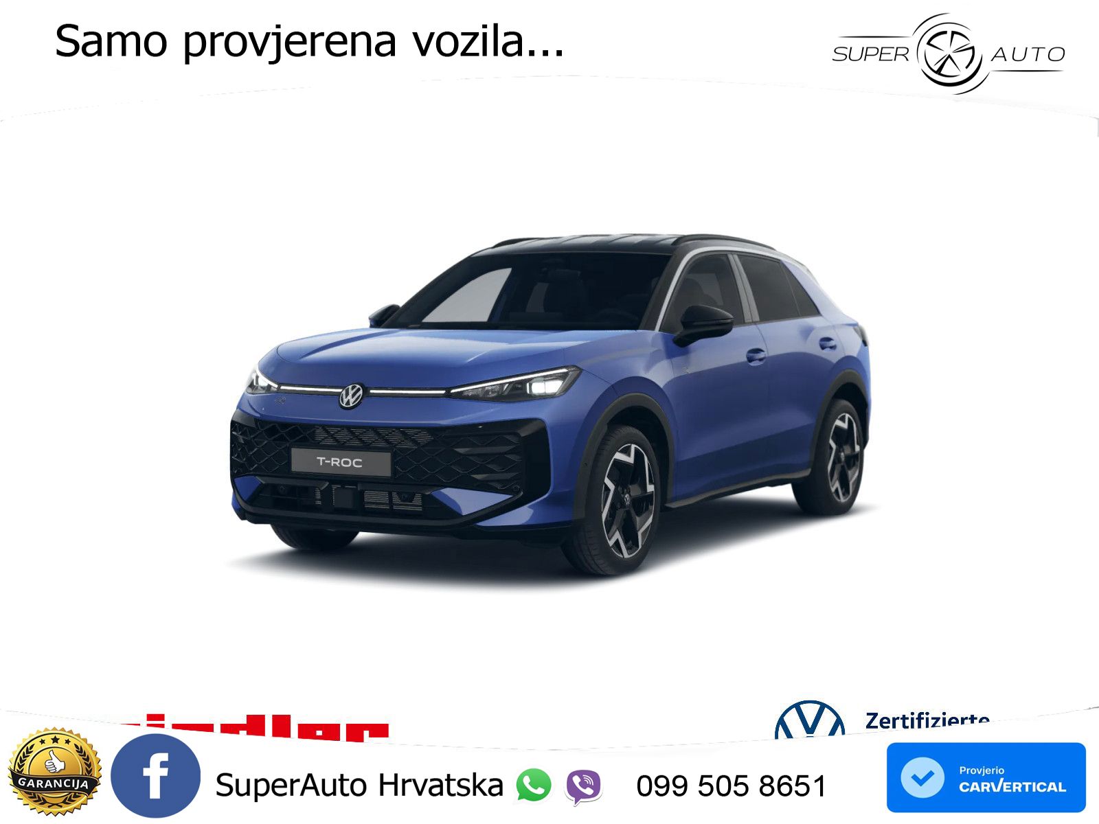 Volkswagen T-Roc 1.5 eTSI (150 KS)  DSG R-Line MATRIX+GR SJED+KAM