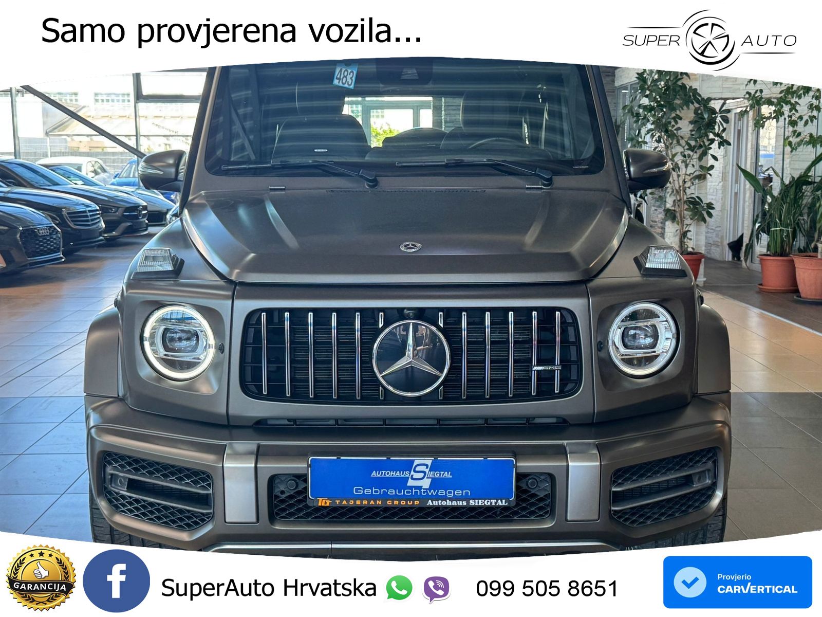 Mercedes AMG G 63 Long V8 (585 KS) 4MATIC 9G-TRONIC AMG SPEEDSHIFT PLUS ACC+GR SJED+360+PANO