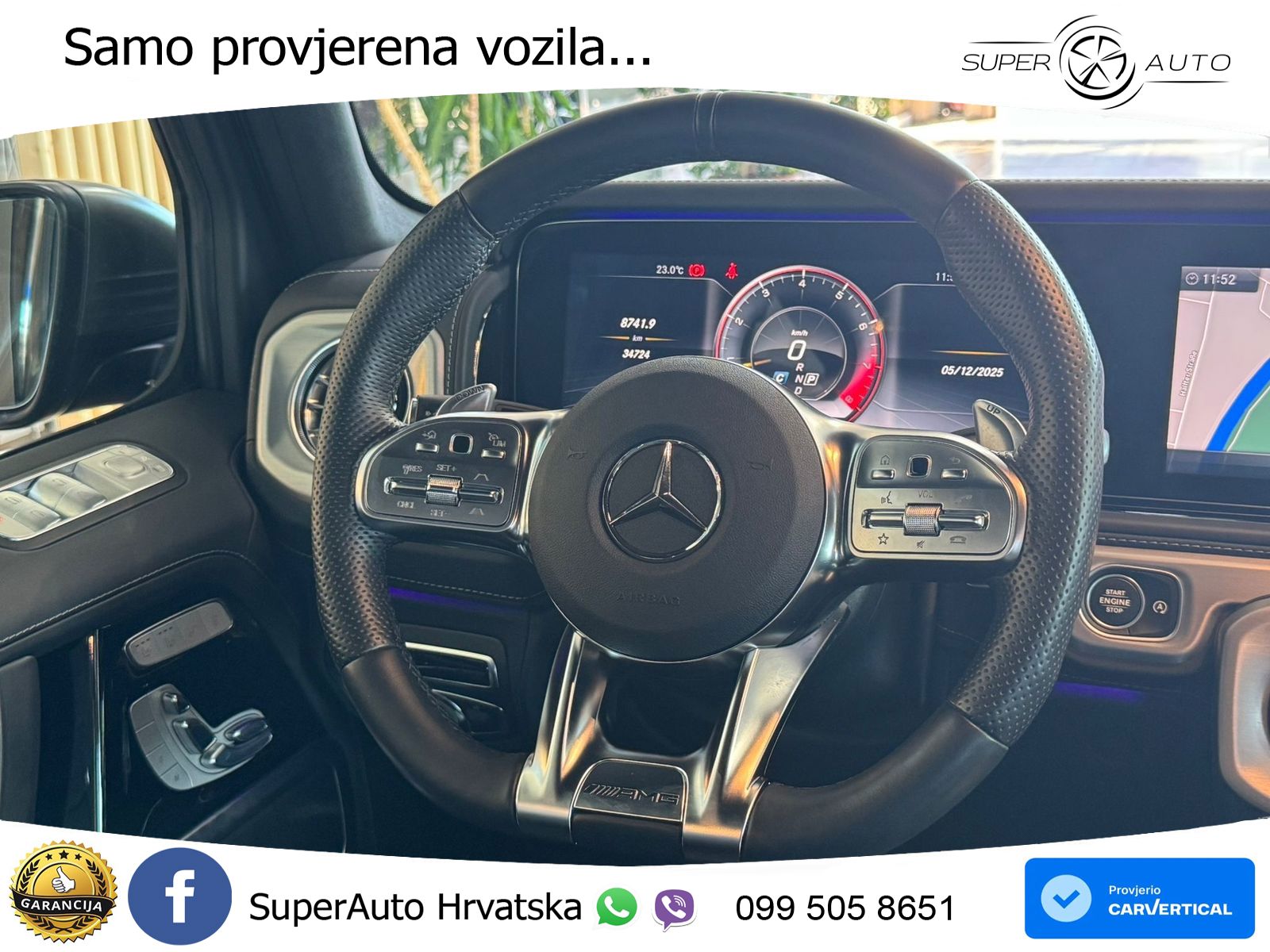 Mercedes AMG G 63 Long V8 (585 KS) 4MATIC 9G-TRONIC AMG SPEEDSHIFT PLUS ACC+GR SJED+360+PANO