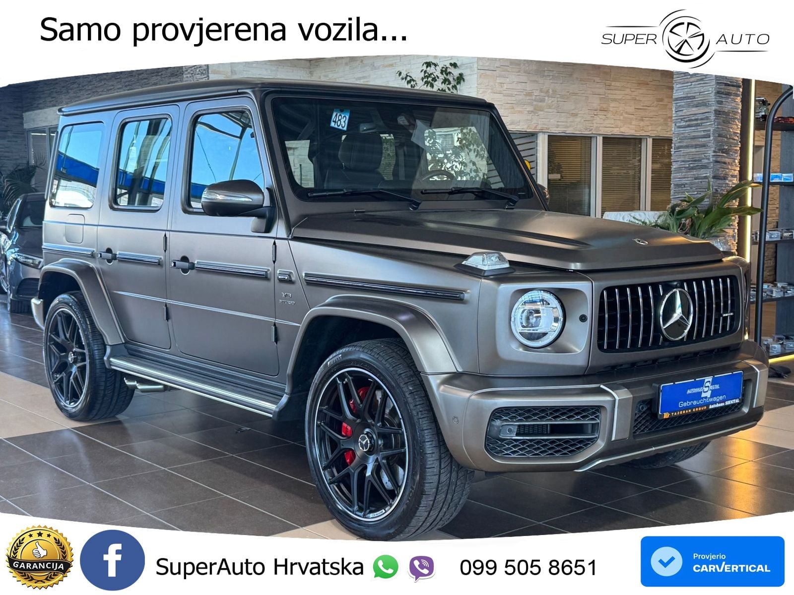 Mercedes AMG G 63 Long V8 (585 KS) 4MATIC 9G-TRONIC AMG SPEEDSHIFT PLUS ACC+GR SJED+360+PANO