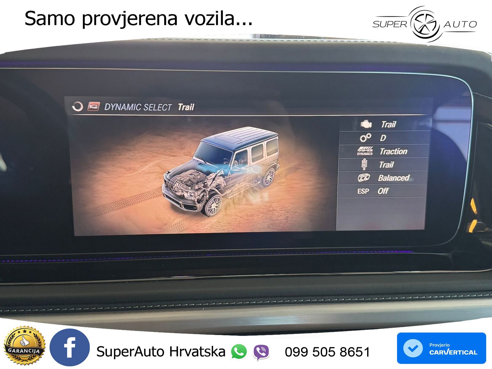 Mercedes AMG G 63 Long V8 (585 KS) 4MATIC 9G-TRONIC AMG SPEEDSHIFT PLUS ACC+GR SJED+360+PANO