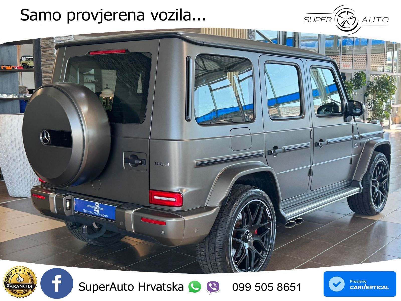 Mercedes AMG G 63 Long V8 (585 KS) 4MATIC 9G-TRONIC AMG SPEEDSHIFT PLUS ACC+GR SJED+360+PANO