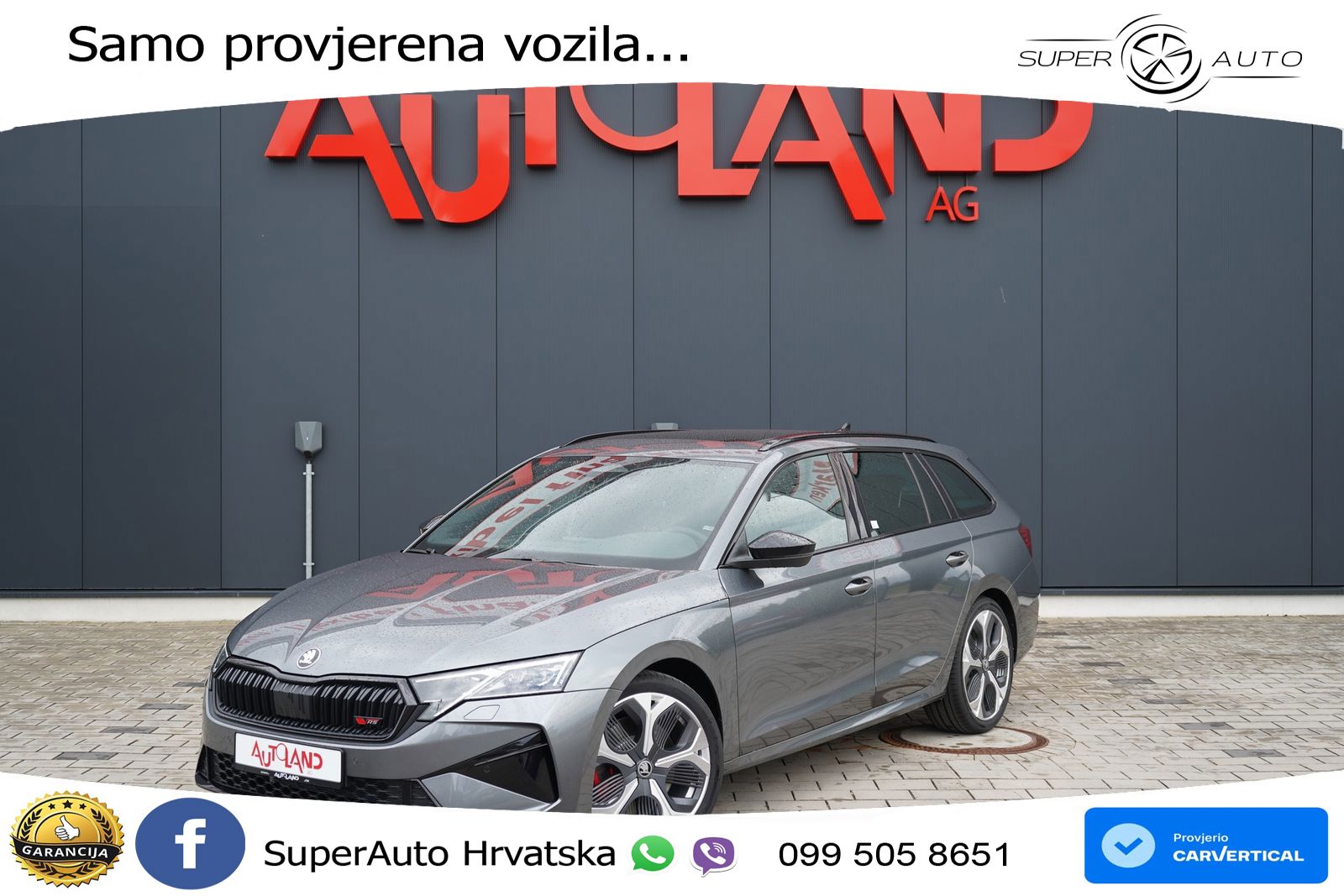 Škoda Octavia Combi RS 2.0 TSI (265 KS) DSG LED+GR SJED+ACC