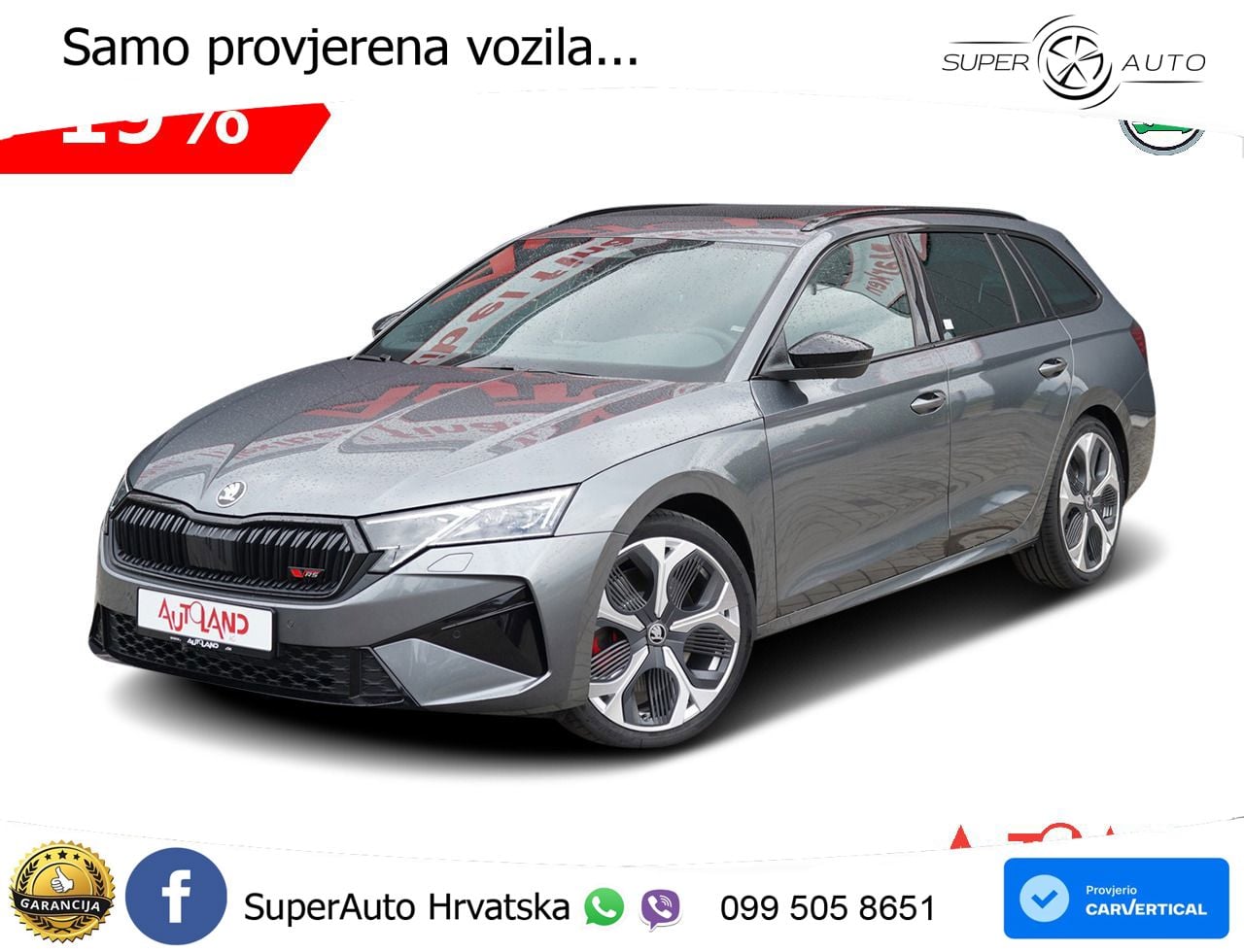 Škoda Octavia Combi RS 2.0 TSI (265 KS) DSG LED+GR SJED+ACC