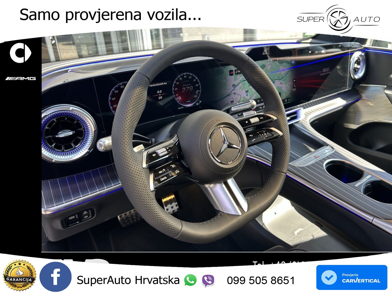 Mercedes GLC 400 94 kWh (489 KS) 4MATIC EQ Technology AMG ZRAČNI+ACC+GR SJED+KAM+PANO