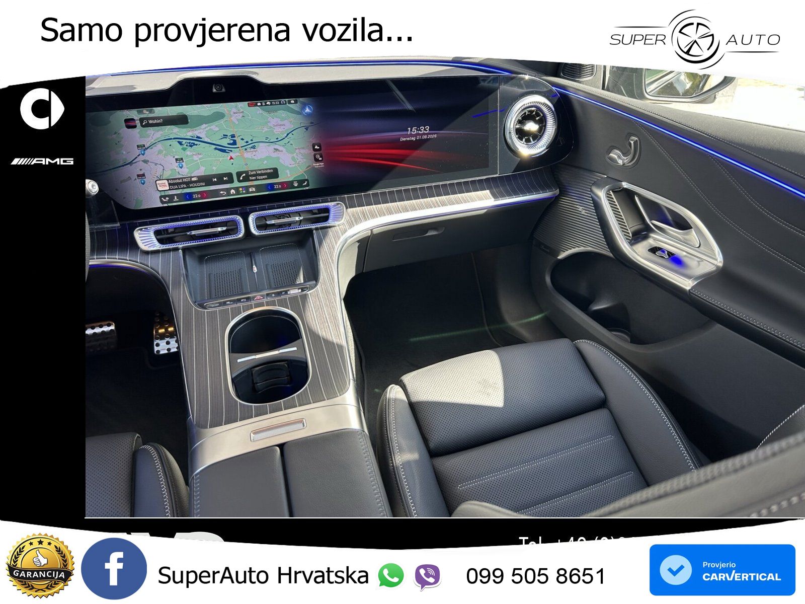 Mercedes GLC 400 94 kWh (489 KS) 4MATIC EQ Technology AMG ZRAČNI+ACC+GR SJED+KAM+PANO