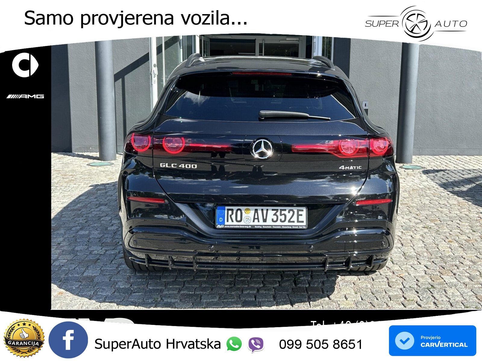 Mercedes GLC 400 94 kWh (489 KS) 4MATIC EQ Technology AMG ZRAČNI+ACC+GR SJED+KAM+PANO