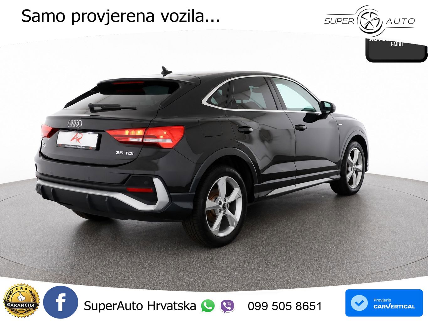 Audi Q3 Sportback 35 TDI (150 KS) S tronic S line LED+GR SJED+ACC