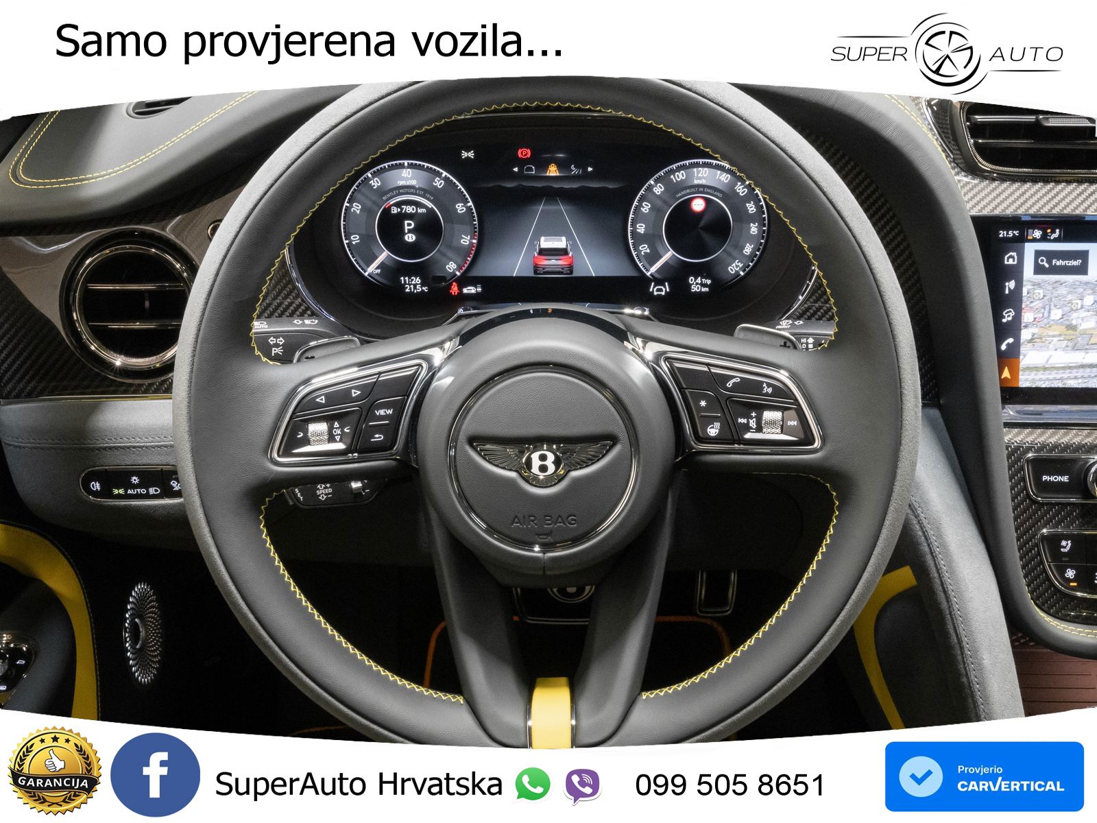 Bentley Bentayga Speed 4.0 V8 (650 KS) AWD Automatic ZRAČNI+ACC+GR SJED+KAM+PANO
