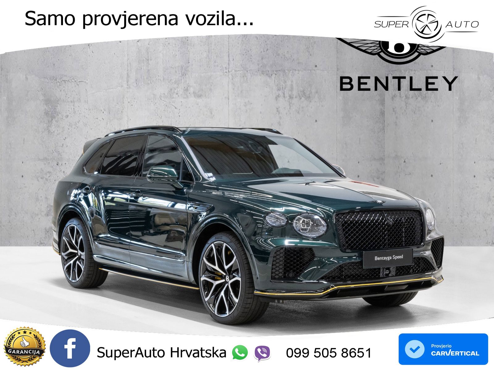 Bentley Bentayga Speed 4.0 V8 (650 KS) AWD Automatic ZRAČNI+ACC+GR SJED+KAM+PANO