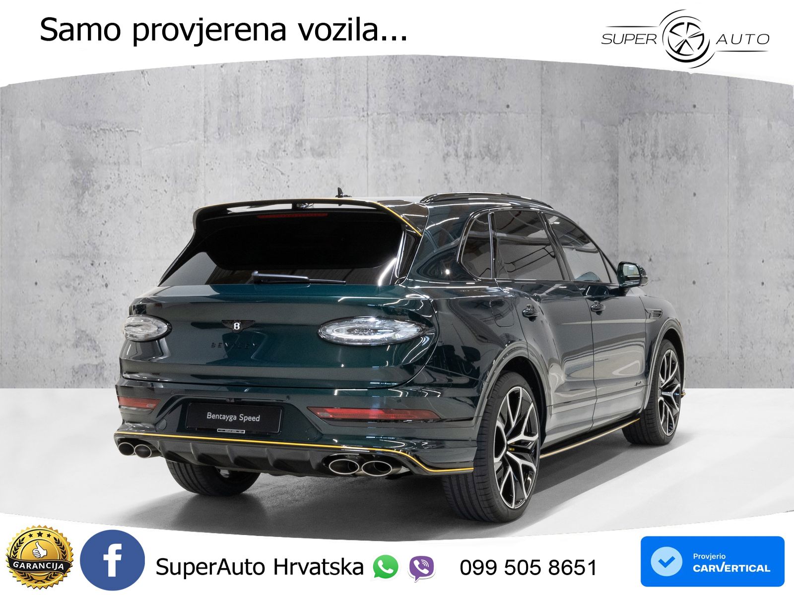 Bentley Bentayga Speed 4.0 V8 (650 KS) AWD Automatic ZRAČNI+ACC+GR SJED+KAM+PANO