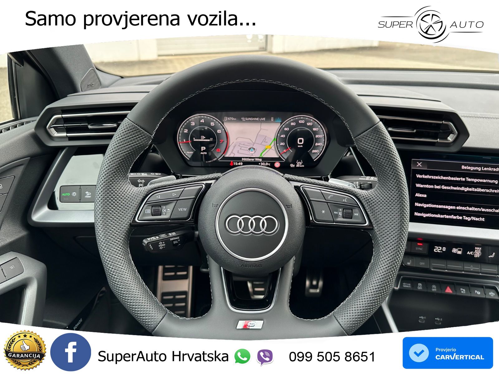 Audi A3 Sportback 40 TFSI (204 KS) quattro S tronic S line LED+GR SJED+ACC