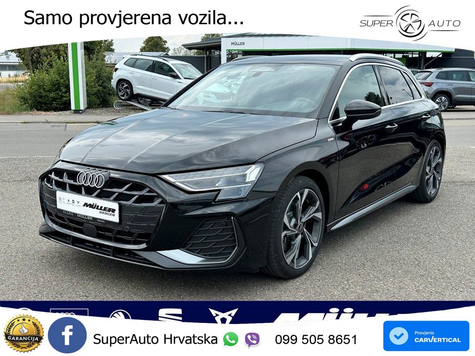 Audi A3 Sportback 40 TFSI (204 KS) quattro S tronic S line LED+GR SJED+ACC