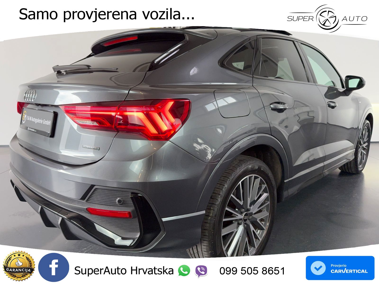 Audi Q3 II Sportback 40 TFSI (190 KS) quattro S tronic S line LED+GR SJED+ACC