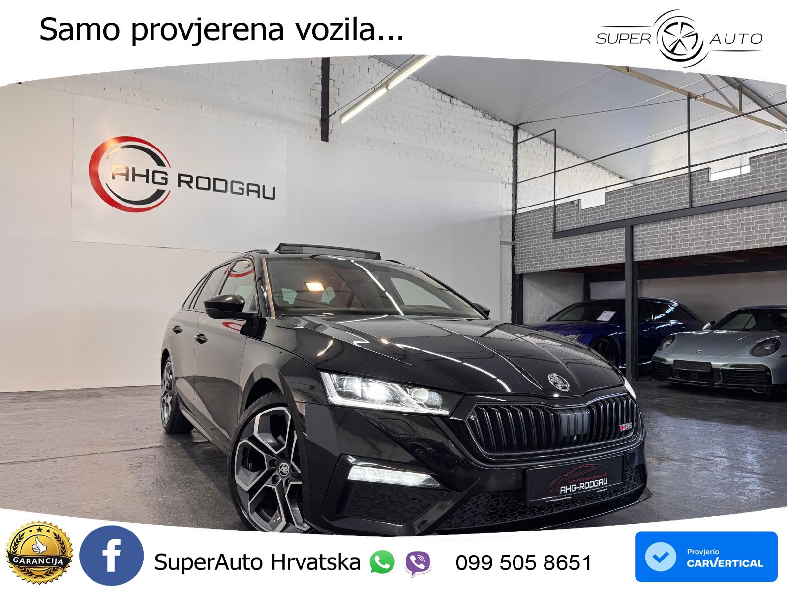 Škoda Octavia Combi RS 2.0 TDI (200 KS) 4x4 DSG LED+GR SJED+ACC