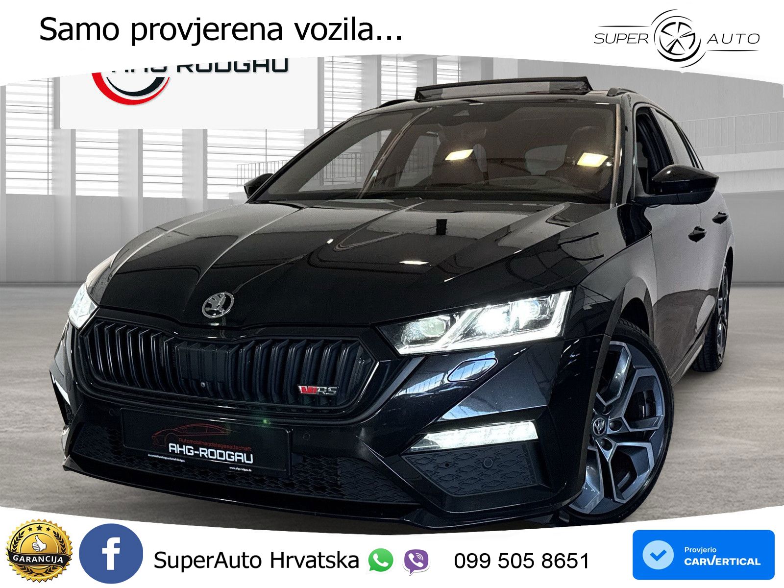 Škoda Octavia Combi RS 2.0 TDI (200 KS) 4x4 DSG LED+GR SJED+ACC
