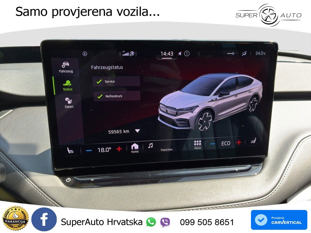 Škoda Enyaq iV RS 82 kWh (299 KS) AWD Suite MATRIX+GR SJED+KAM