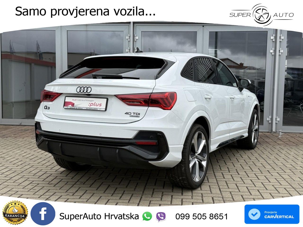 Audi Q3 Sportback 40 TDI (200 KS) quattro S tronic S line MATRIX+GR SJED+KAM