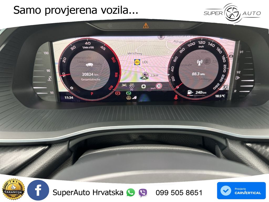 Škoda Octavia Combi 2.0 TDI (150 KS) DSG SportLine LED+GR SJED+ACC