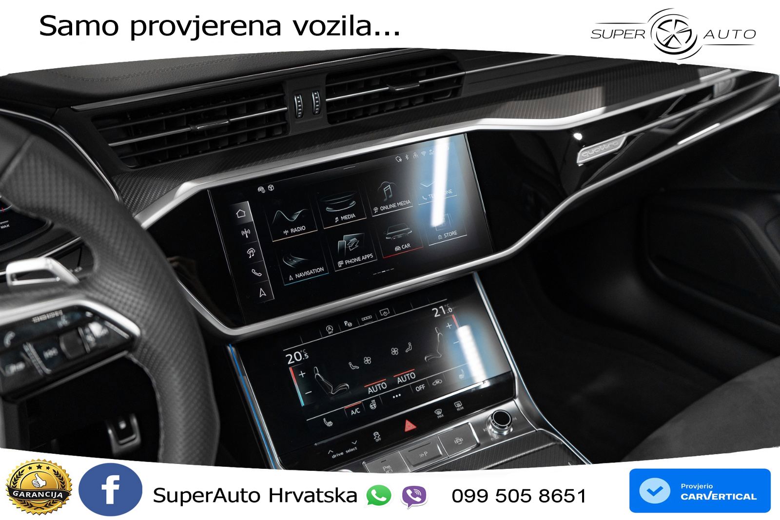 Audi RS6 Avant 4.0 TFSI V8 performance (630 KS)  quattro tiptronic ACC+GR SJED+360+PANO