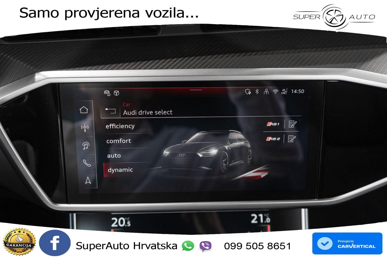 Audi RS6 Avant 4.0 TFSI V8 performance (630 KS)  quattro tiptronic ACC+GR SJED+360+PANO