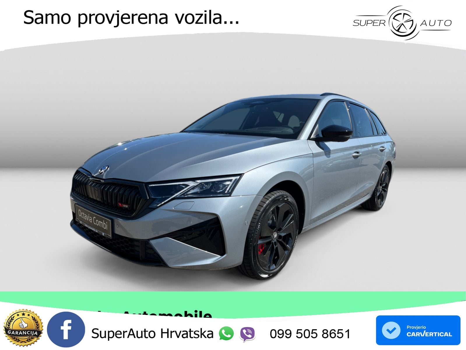 Škoda Octavia Combi RS 2.0 TSI (265 KS) DSG LED+GR SJED+ACC