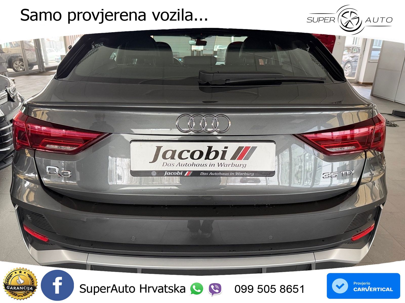 Audi Q3 Sportback 35 TDI (150 KS) S tronic S line LED+GR SJED+ACC