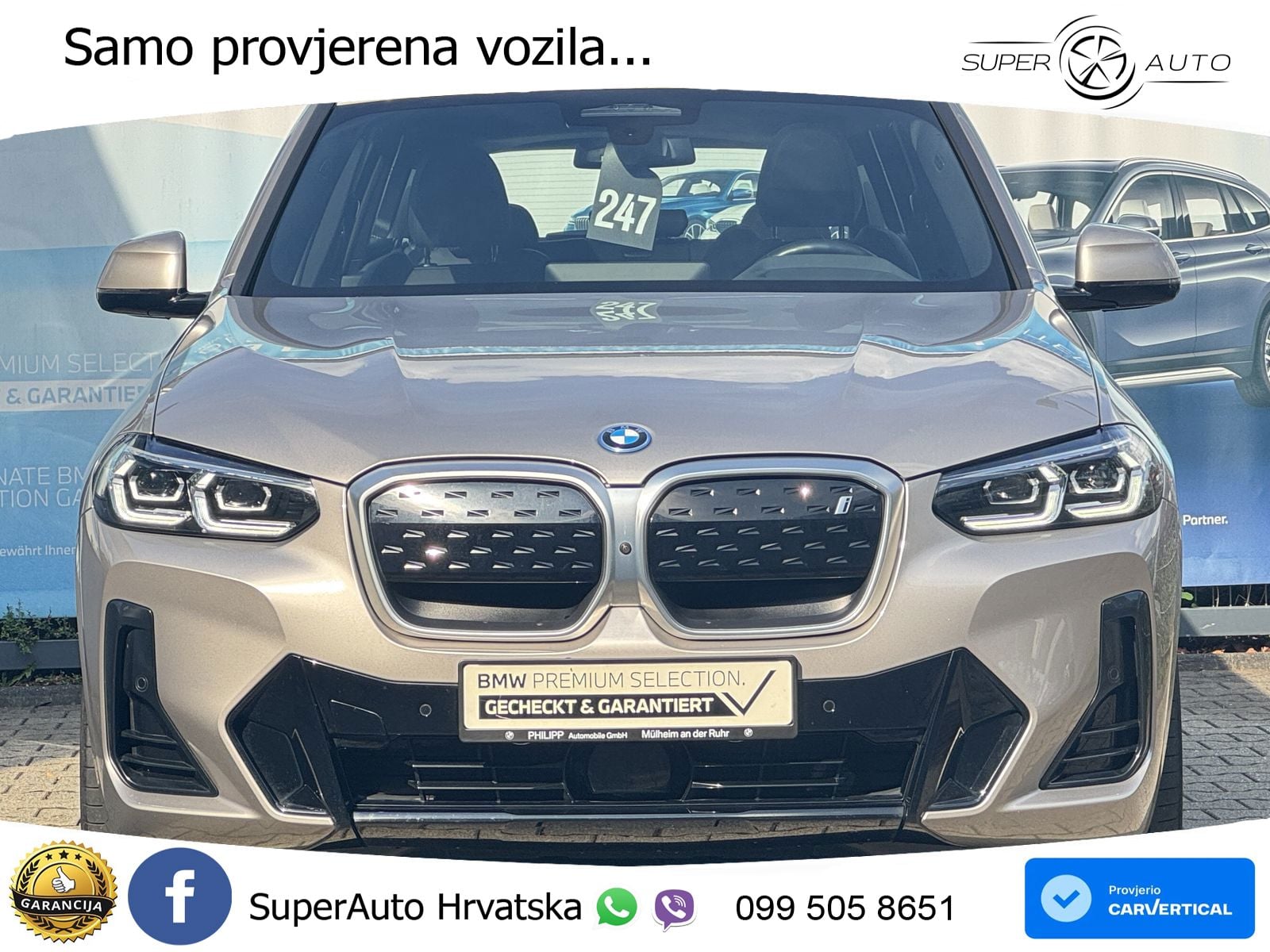 BMW iX3 80 kWh (286 KS) M Sport ACC+HEAD+GR SJED+360+PANO