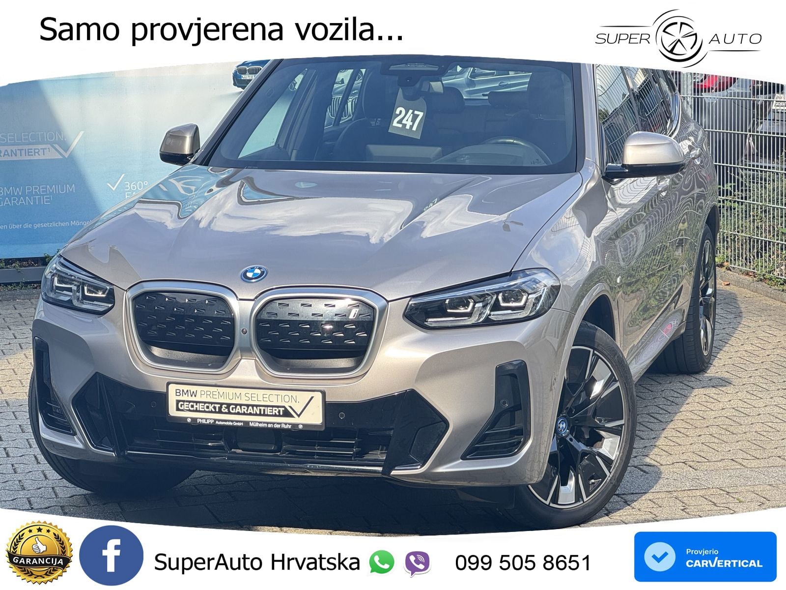 BMW iX3 80 kWh (286 KS) M Sport ACC+HEAD+GR SJED+360+PANO