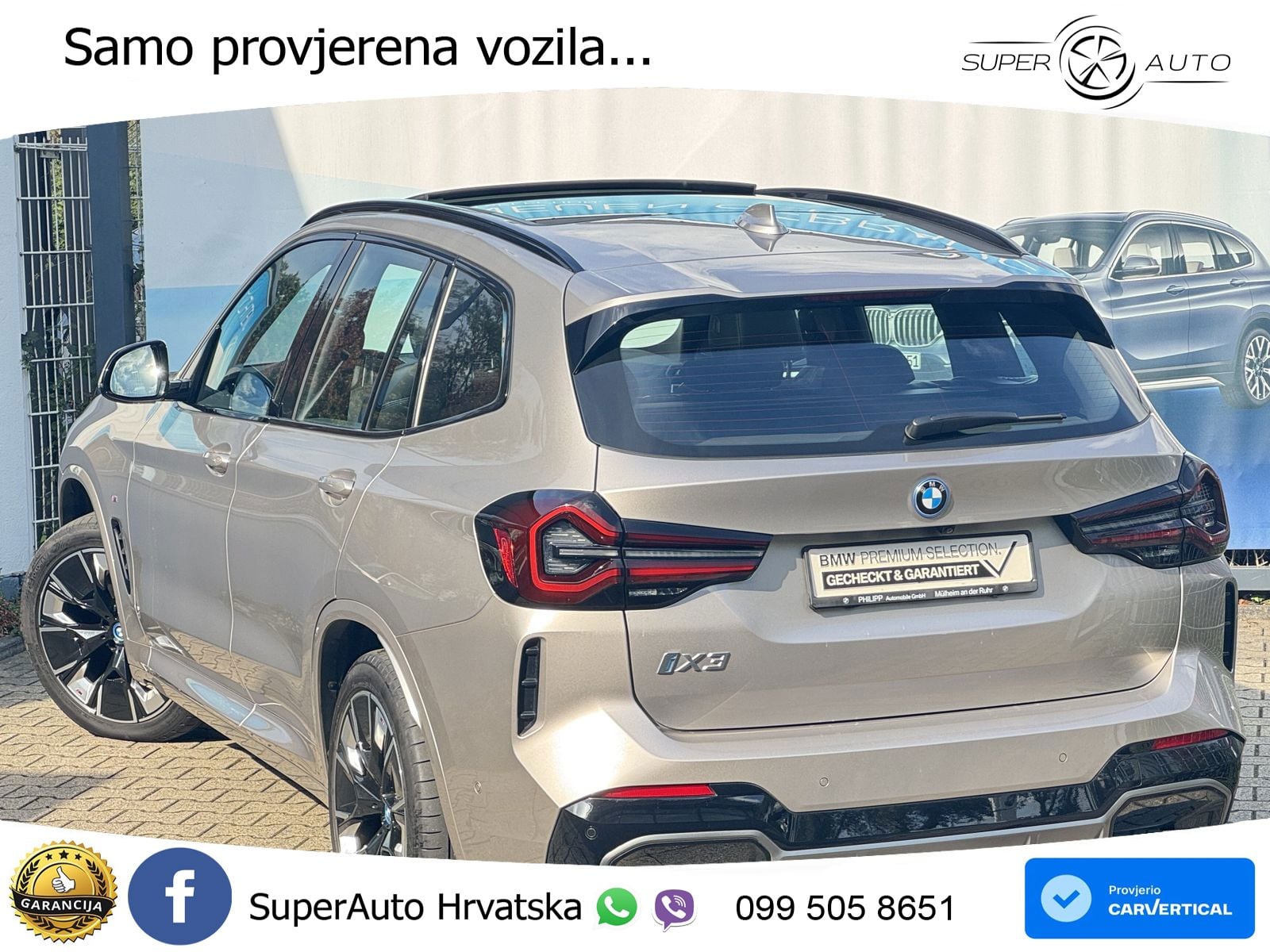 BMW iX3 80 kWh (286 KS) M Sport ACC+HEAD+GR SJED+360+PANO