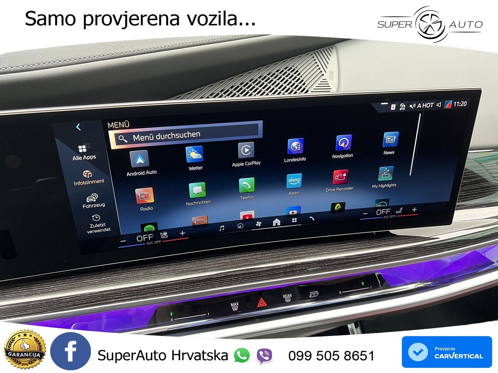 BMW 740d (299 KS) xDrive Steptronic ZRAČNI+ACC+GR SJED+KAM+PANO