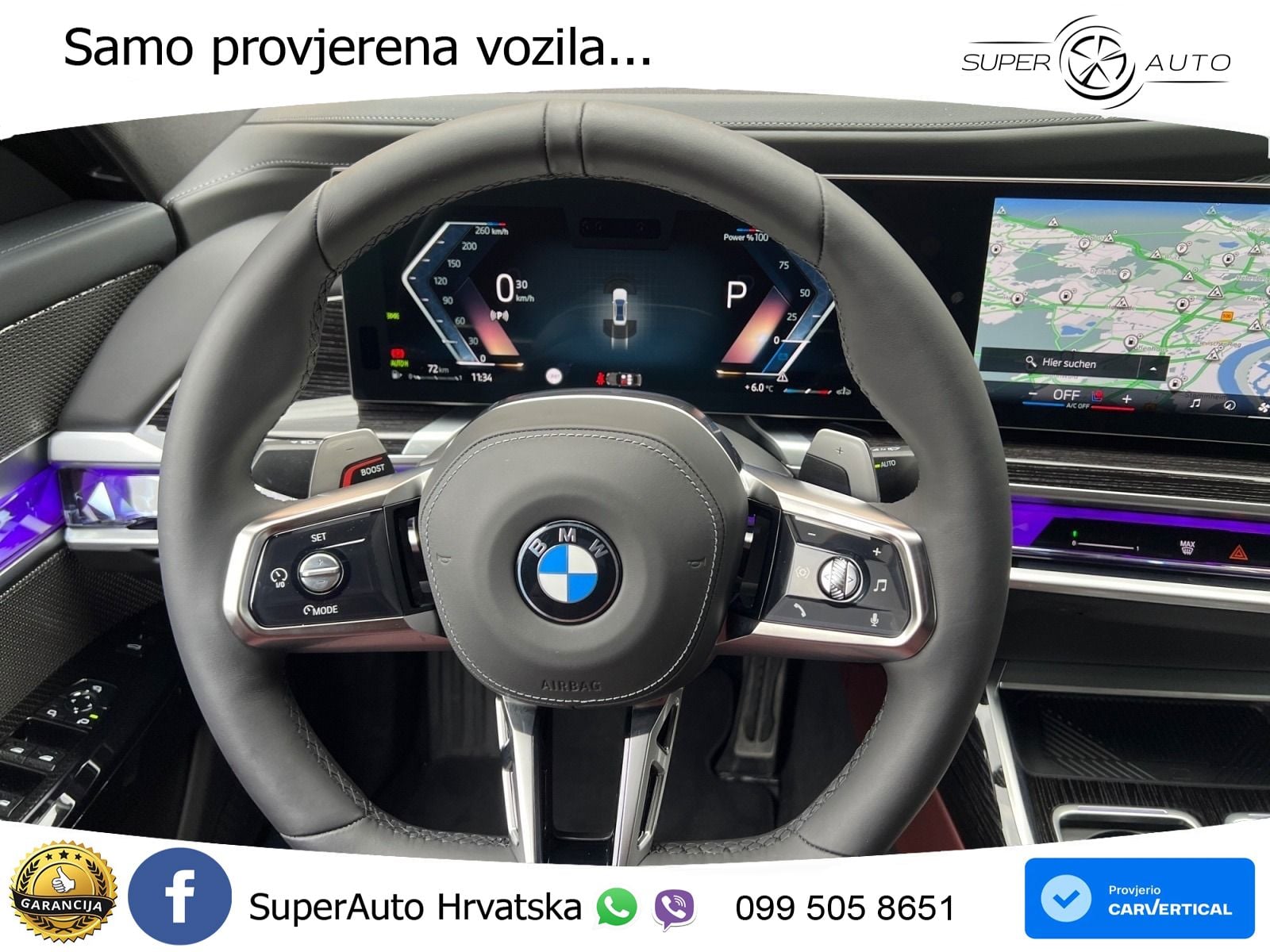 BMW 740d (299 KS) xDrive Steptronic ZRAČNI+ACC+GR SJED+KAM+PANO