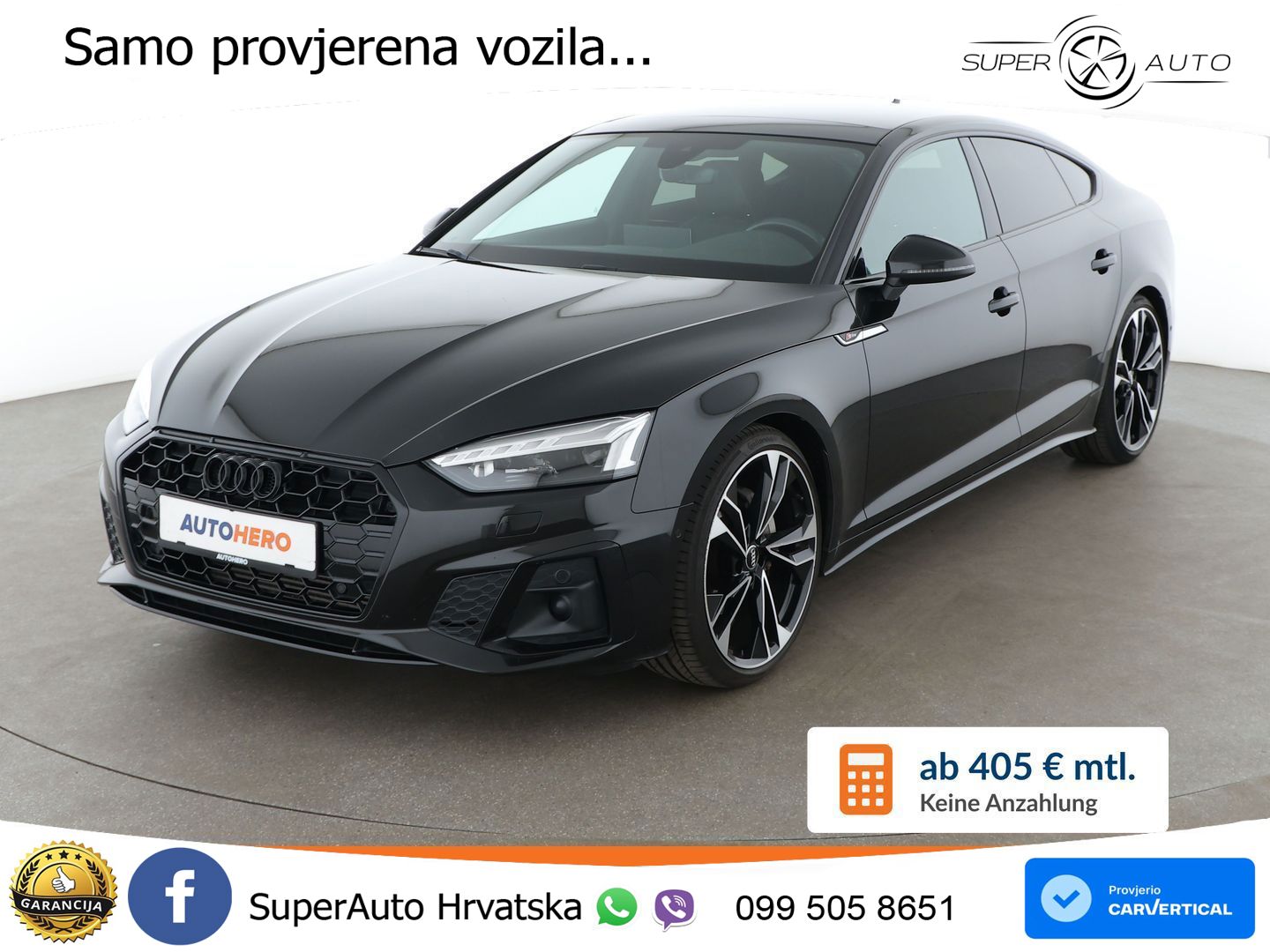 Audi A5 Sportback  40 TFSI (204 KS) S tronic S line LED+GR SJED+ACC